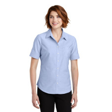 NEW!  Ladies Short Sleeve SuperPro™ Oxford Shirt